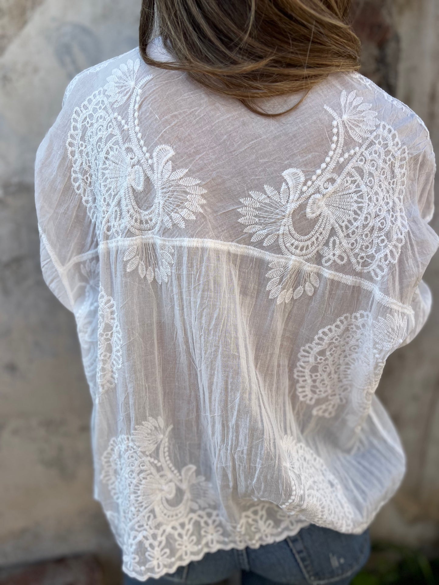 Eva | Luxurious blouse with beautiful pattern
