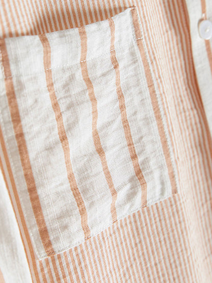Camila Classic Striped Chiffon Shirt Top
