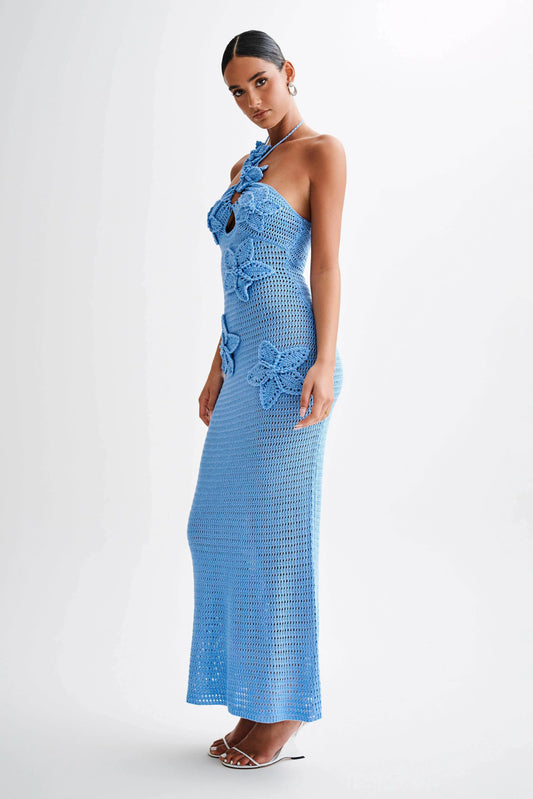 Noor - Floral Crochet Maxi Dress
