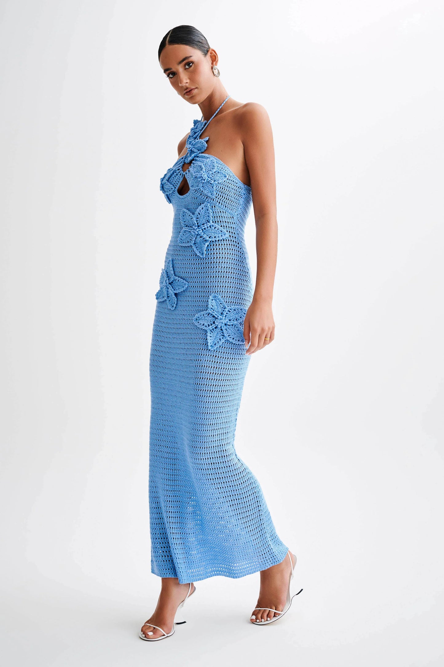 Noor - Floral Crochet Maxi Dress