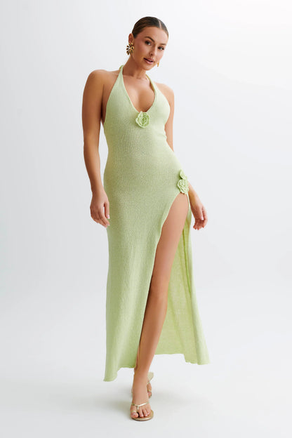 Fiore - Knit Halter Maxi Dress