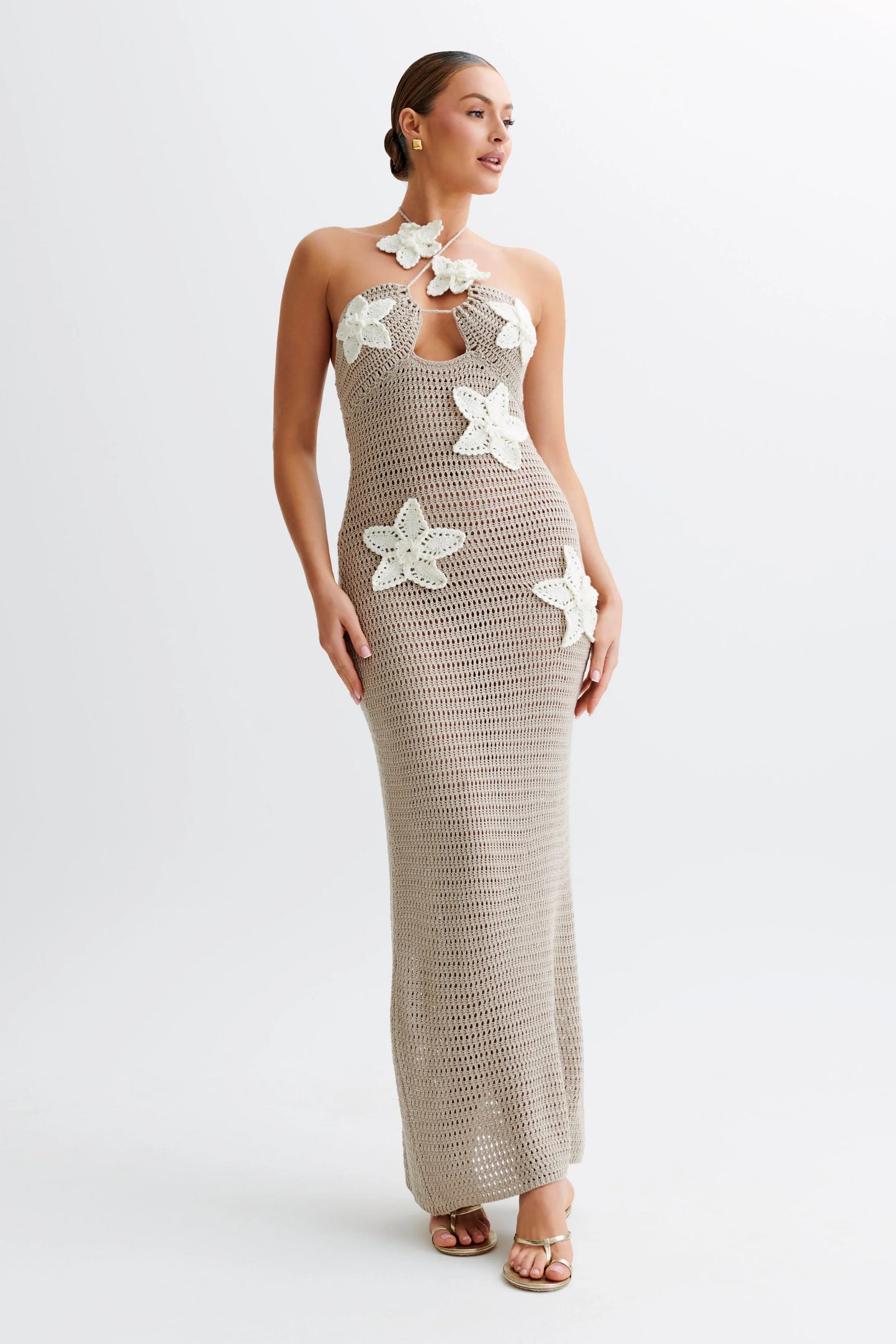 Noor - Floral Crochet Maxi Dress