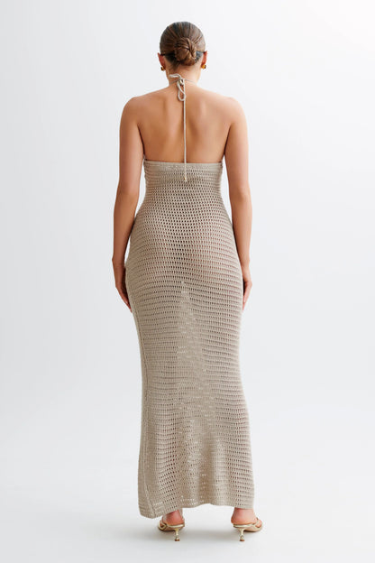Noor - Floral Crochet Maxi Dress