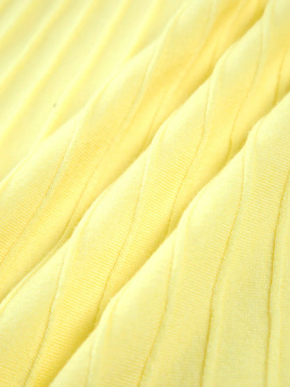 Tube-top High Waist Sling Pleated Dress