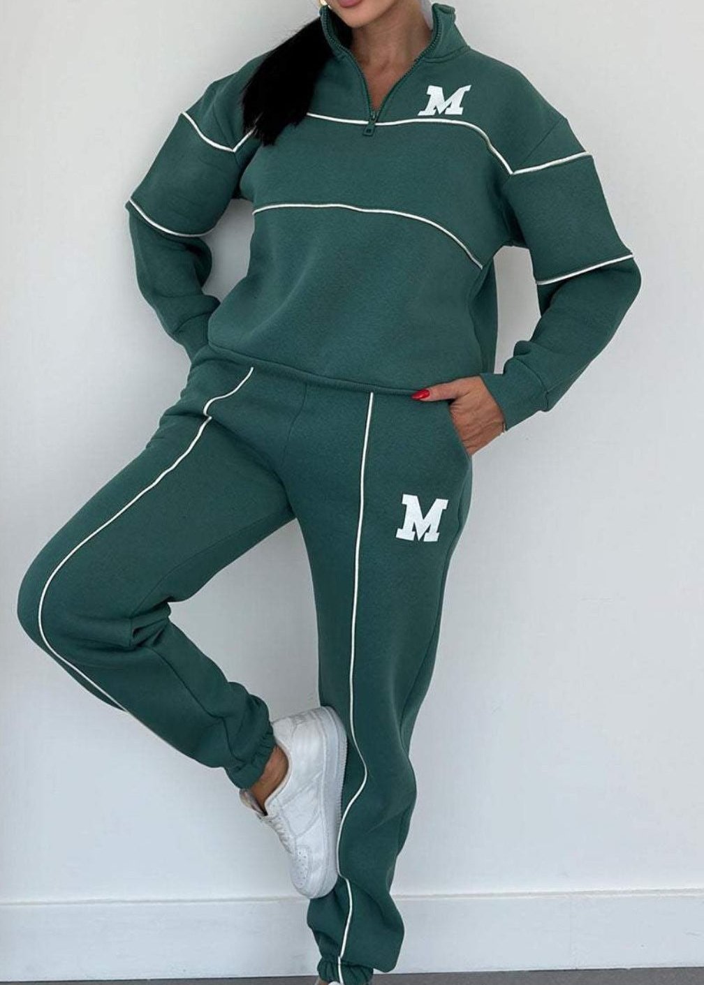 Varsity Vibe - Michigan LetteRed Tracksuit
