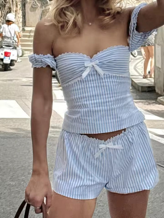 Blue Amalfi Stripe Set