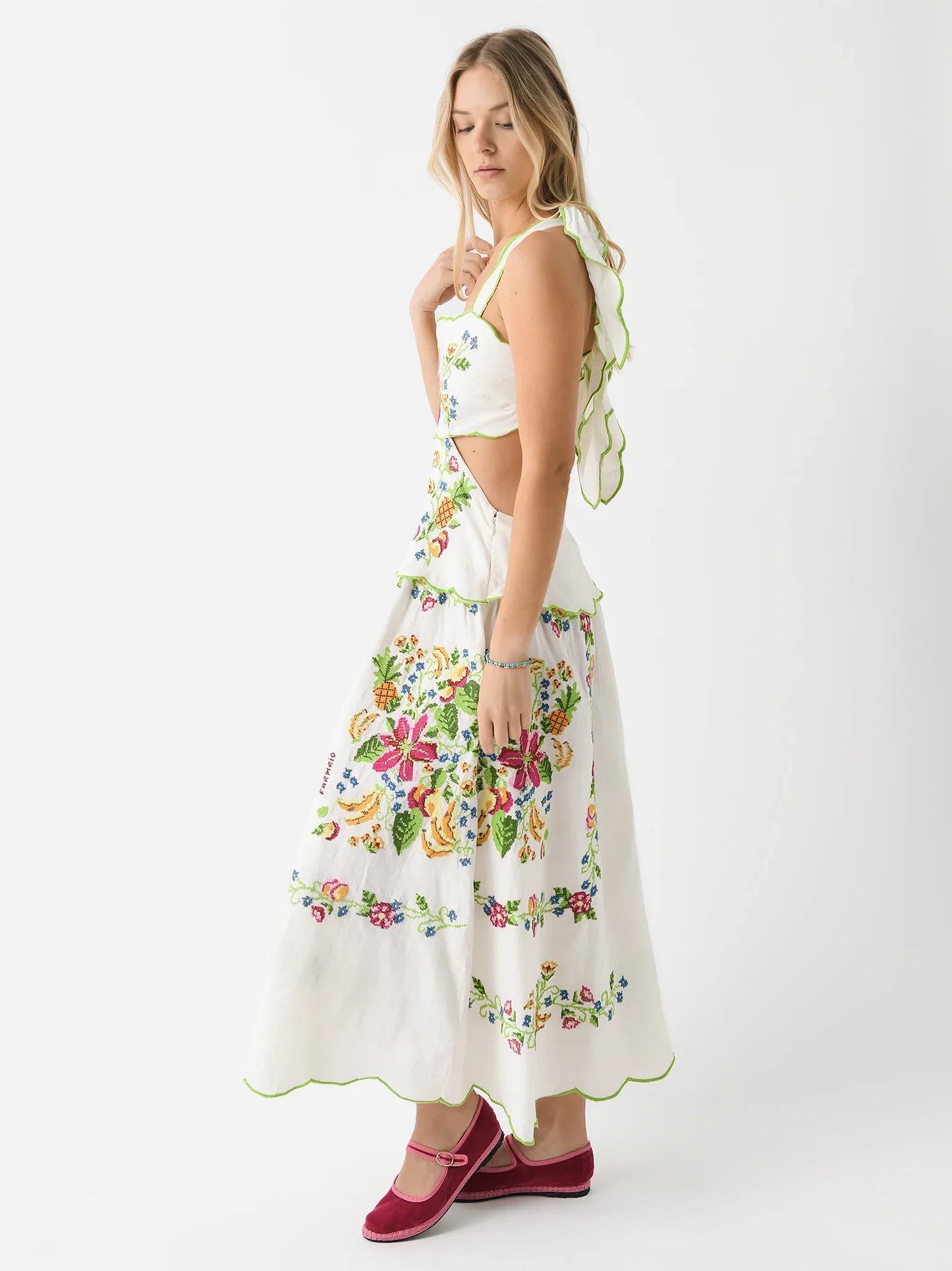 Fiorella - Embroidered Maxi Dress