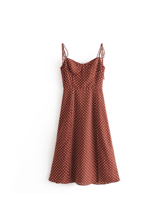 Vintage Muse Polka Dot Long Dress