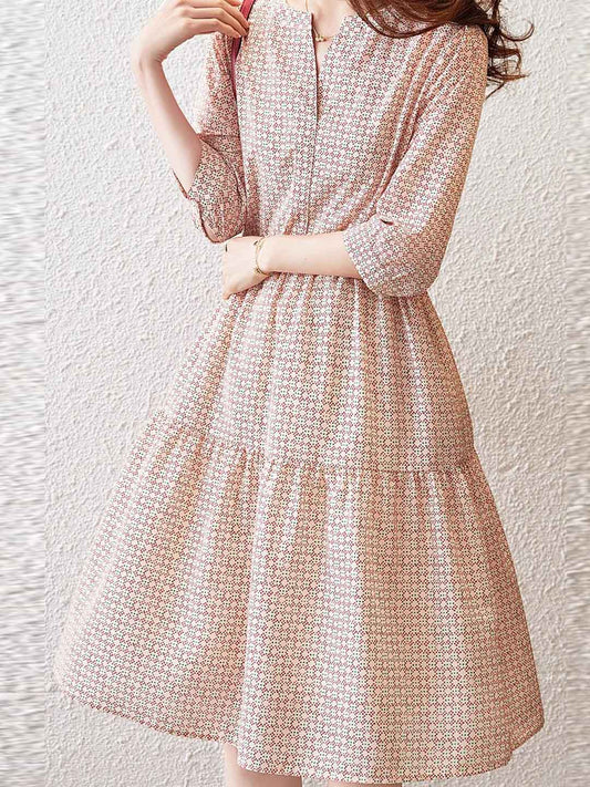 Bailey Classic V-Neck Printed Dress