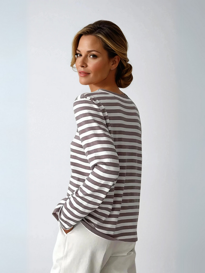 Everyday Parisian Stripe Crewneck Tee