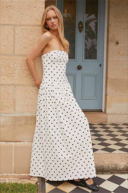 Sexy Strapless Maxi Dress