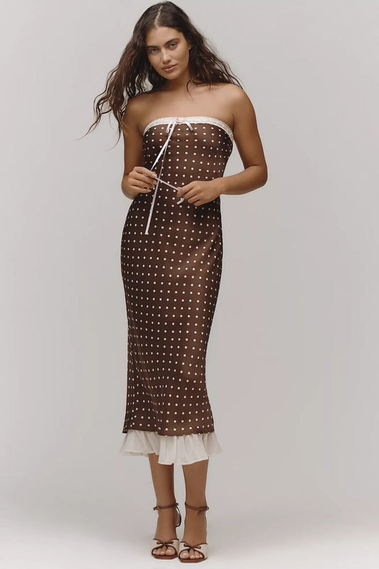 Daisy Mae Strapless Midi Dress