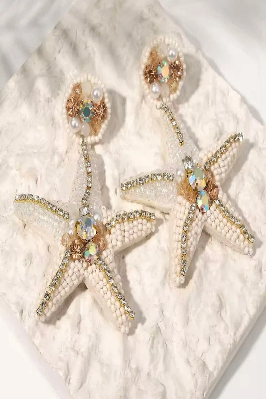 Jane Starfish Beaded Earrings