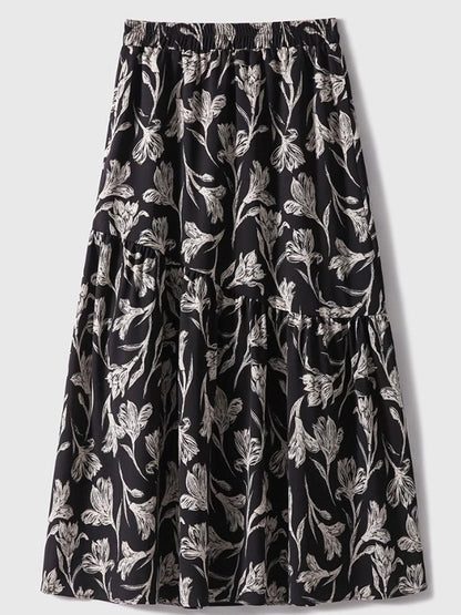 Ava Vacation A-line Floral Printed Skirt