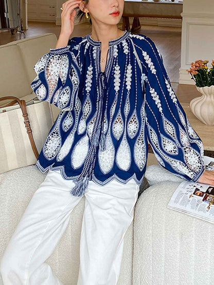 Brooke Classic Crew Neck Hollowed Top