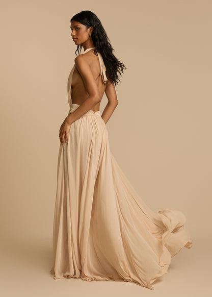 Tatiana - Draped Georgette Maxi Dress