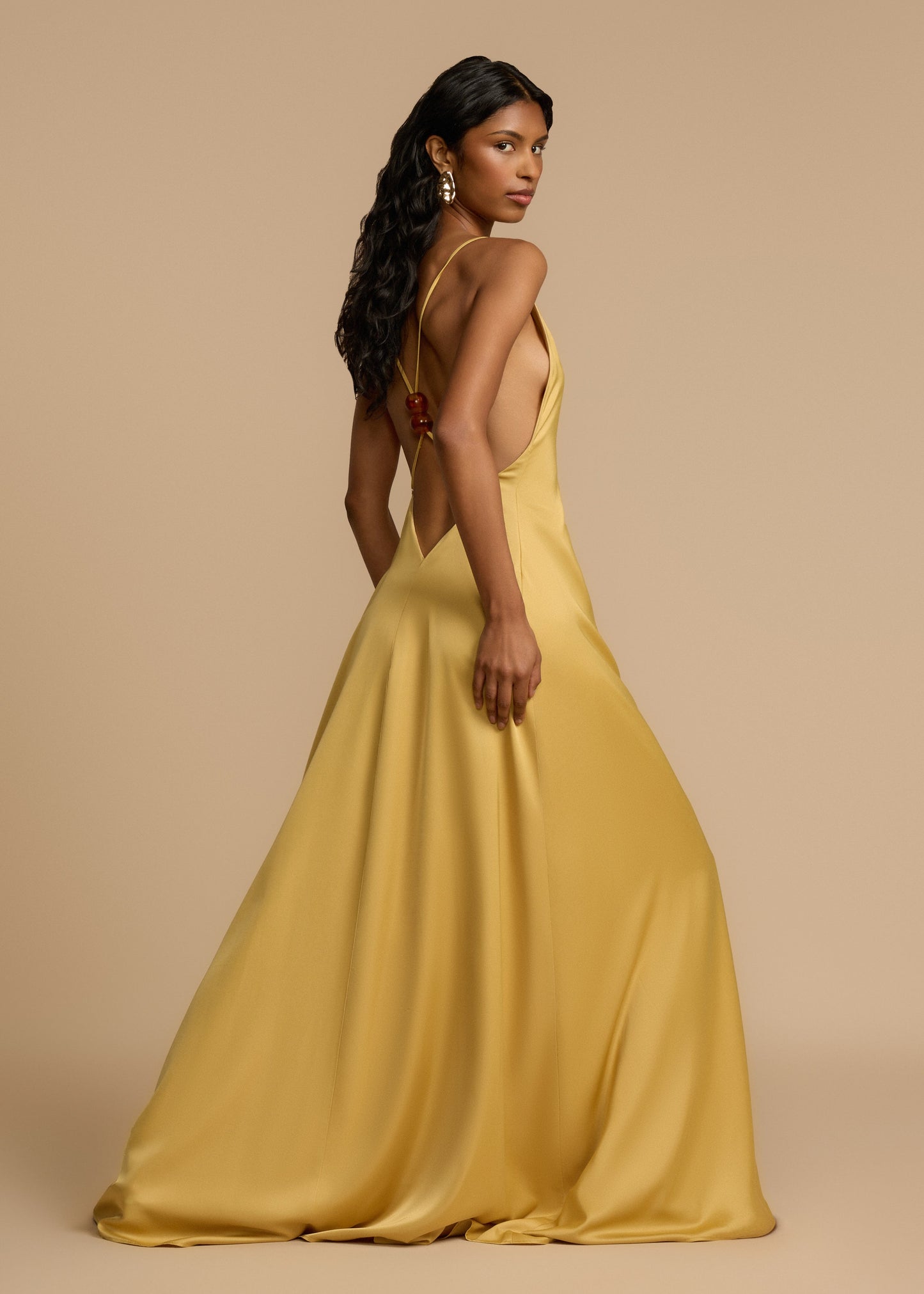 Nadine - Beaded Backless Maxi Dress