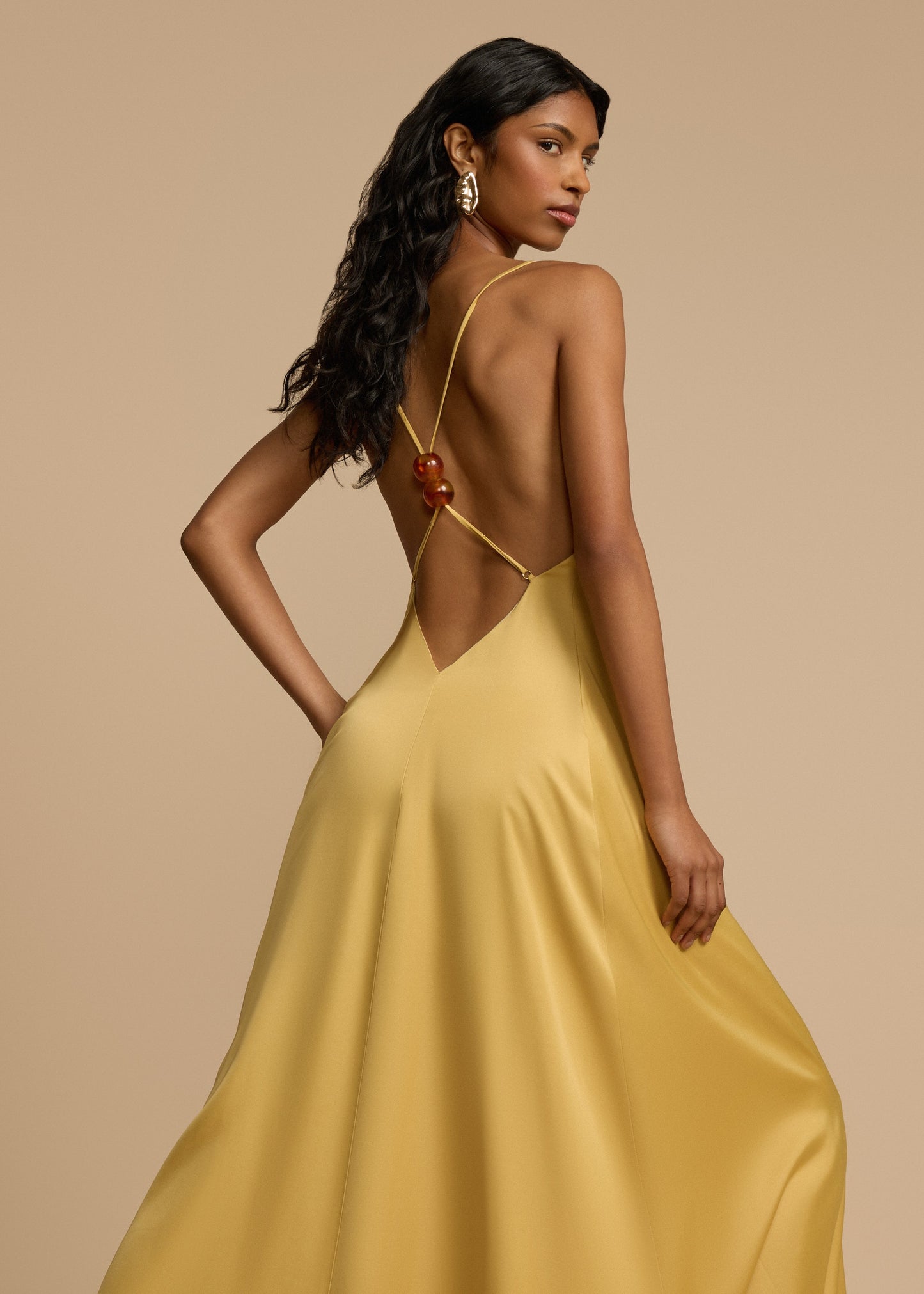 Nadine - Beaded Backless Maxi Dress