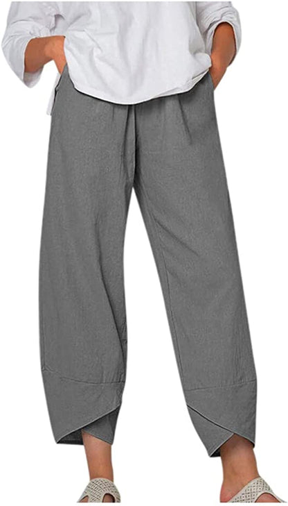 DressBetty - Palazzo Lounge Pants Wide Leg Printed Cropped Bottoms Baggy Trousers Sweatpants