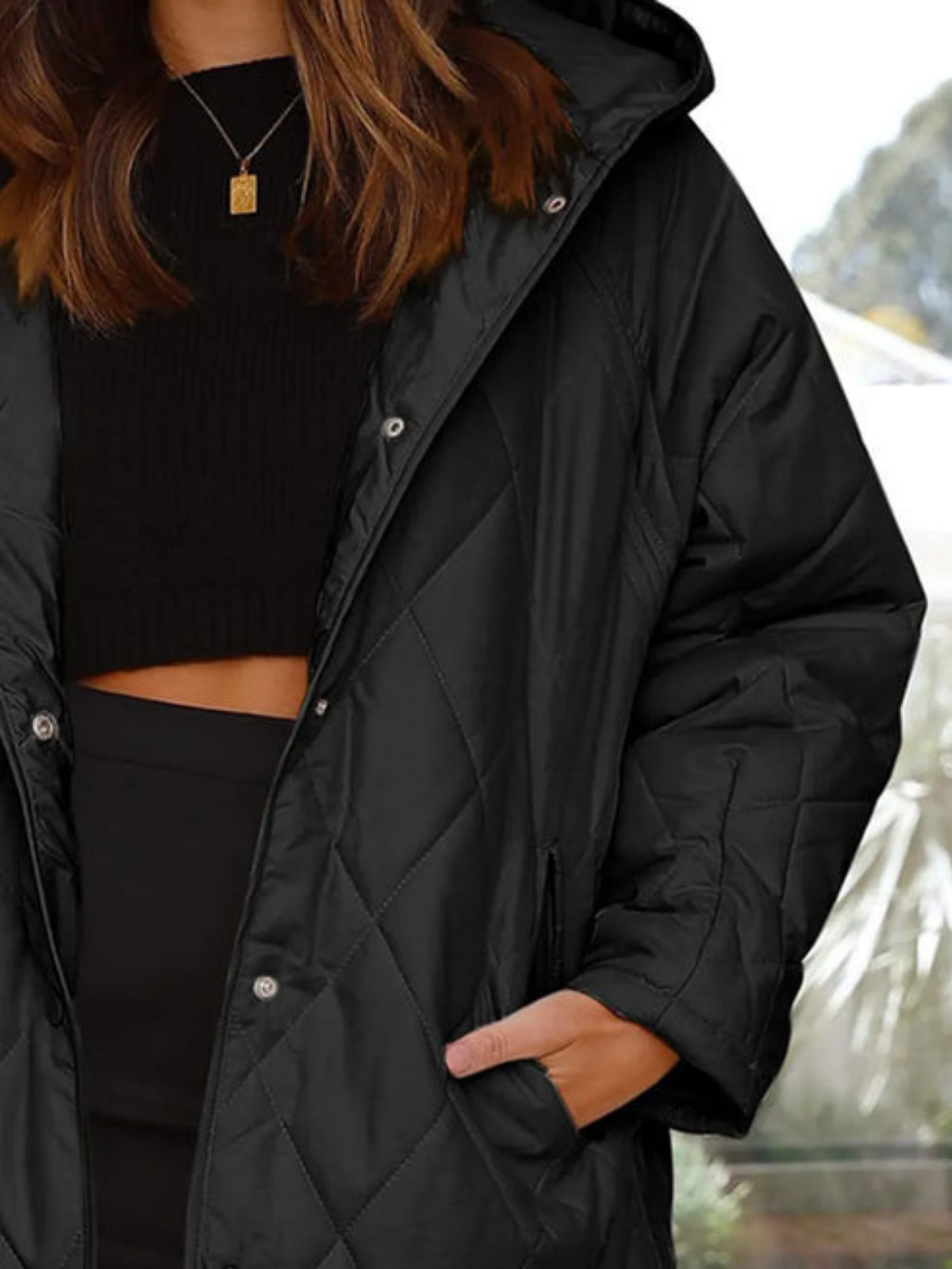 Relaxed Oversized Quilted Coat