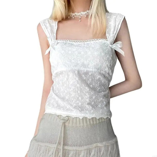 Seraphina Lace Ribbon Blouse