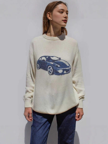 Car Girl Knit Sweater