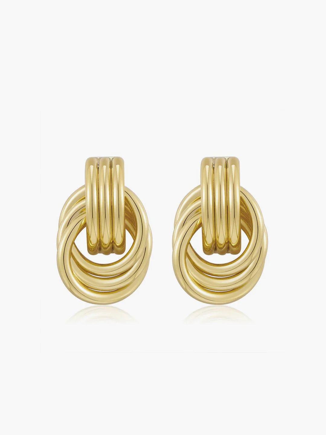 Gold Tone Twist Stud Earrings