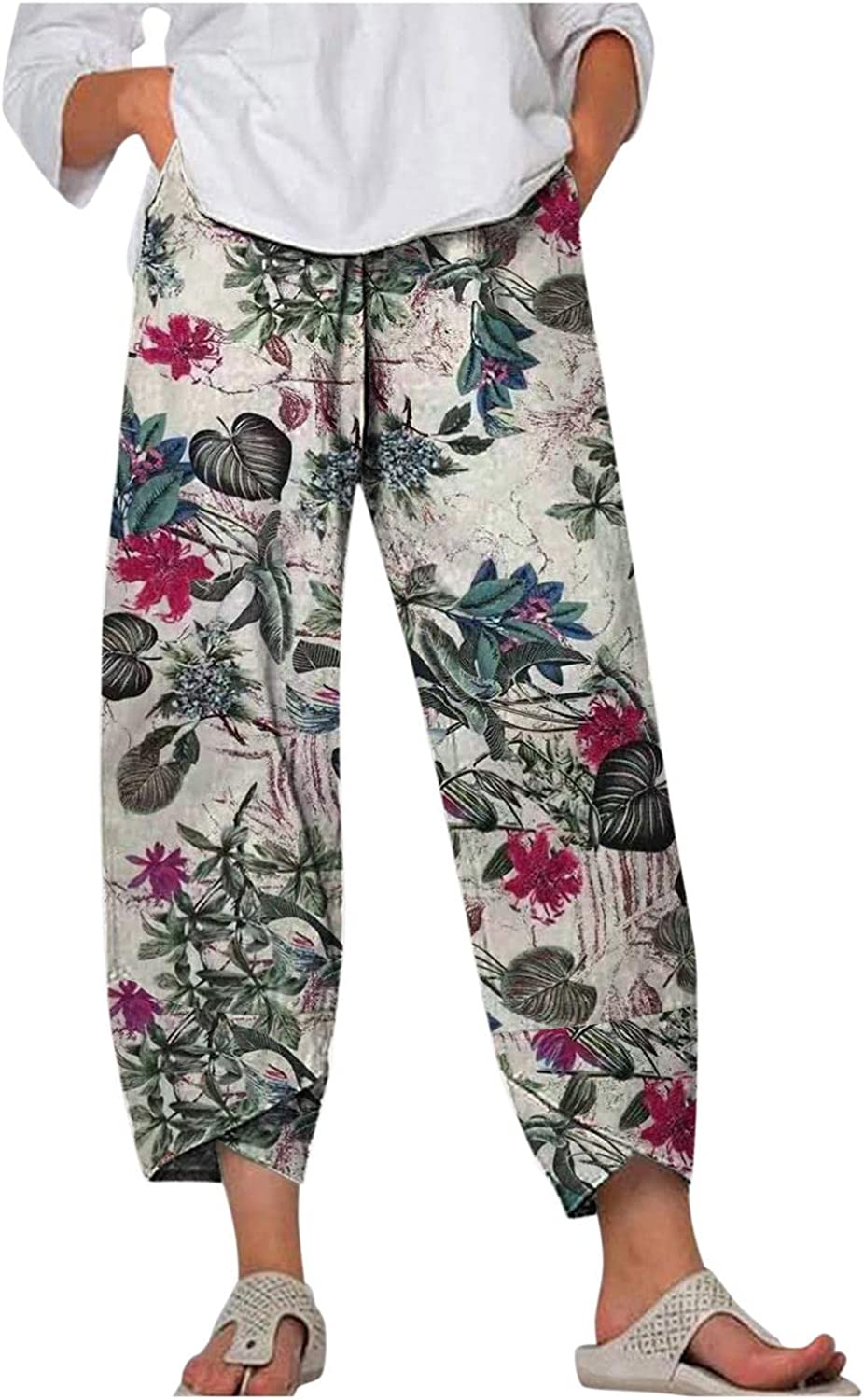 DressBetty - Palazzo Lounge Pants Wide Leg Printed Cropped Bottoms Baggy Trousers Sweatpants