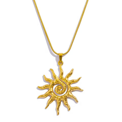 Mythological Spiral Sun Necklace
