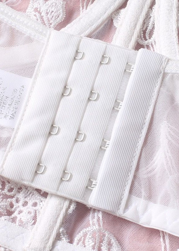 Celeste – Sheer White Lace Corset Lingerie Set