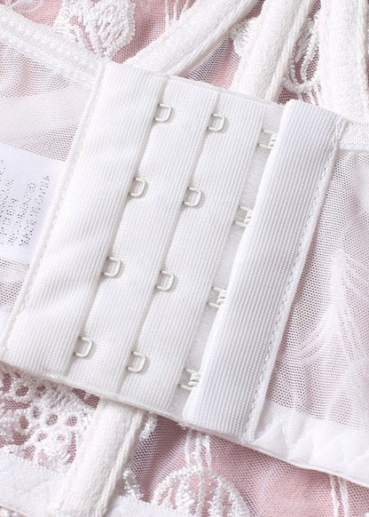 Celeste – Sheer White Lace Corset Lingerie Set