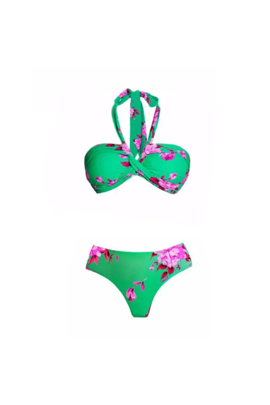 Halter Printed Sexy Bikini Set