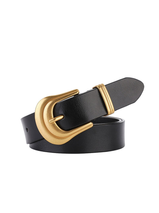 Always Elegant Distressed Cowhide Belt