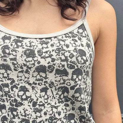 DressBetty - 2024 Vintage Harajuku Grunge Skeleton Print Crop Top