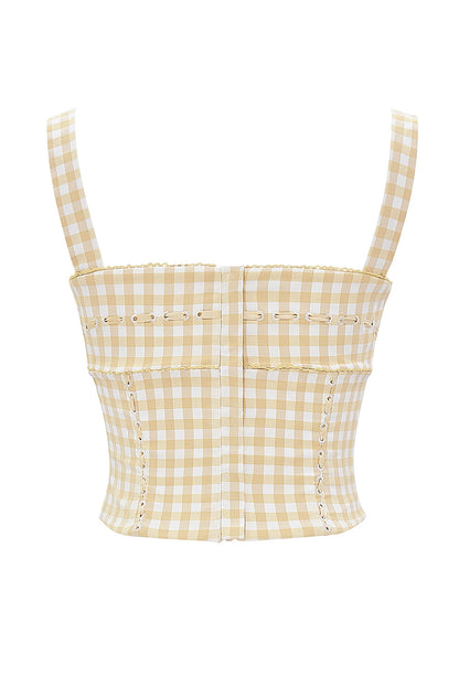 Lottie gingerbread gingham corset