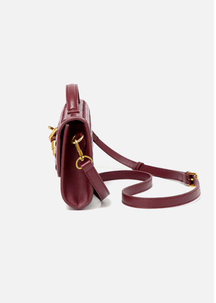 Maribel - Woven Leather Crossbody Bag with Top Handle