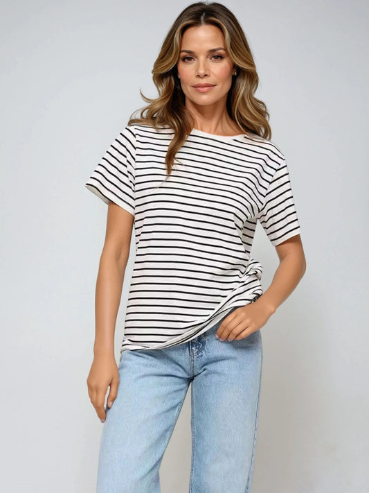 Round Neck Striped T-shirt