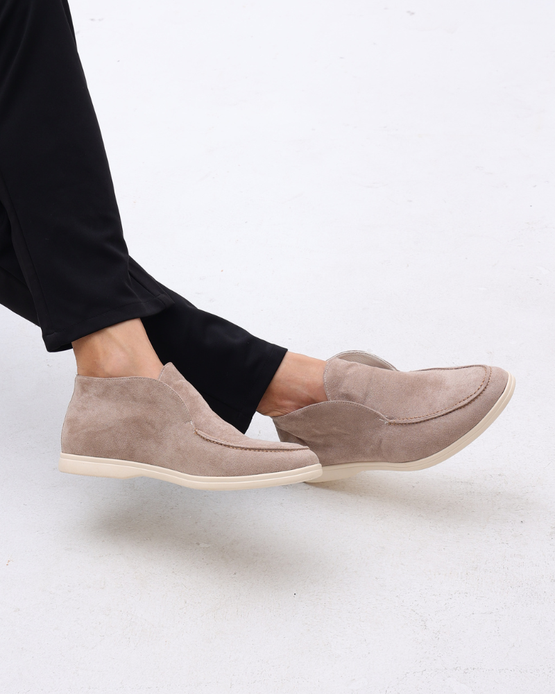 Old Money Style High Suede Loafers