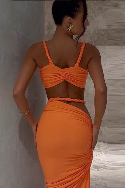 Apricot Breeze Skirt Set