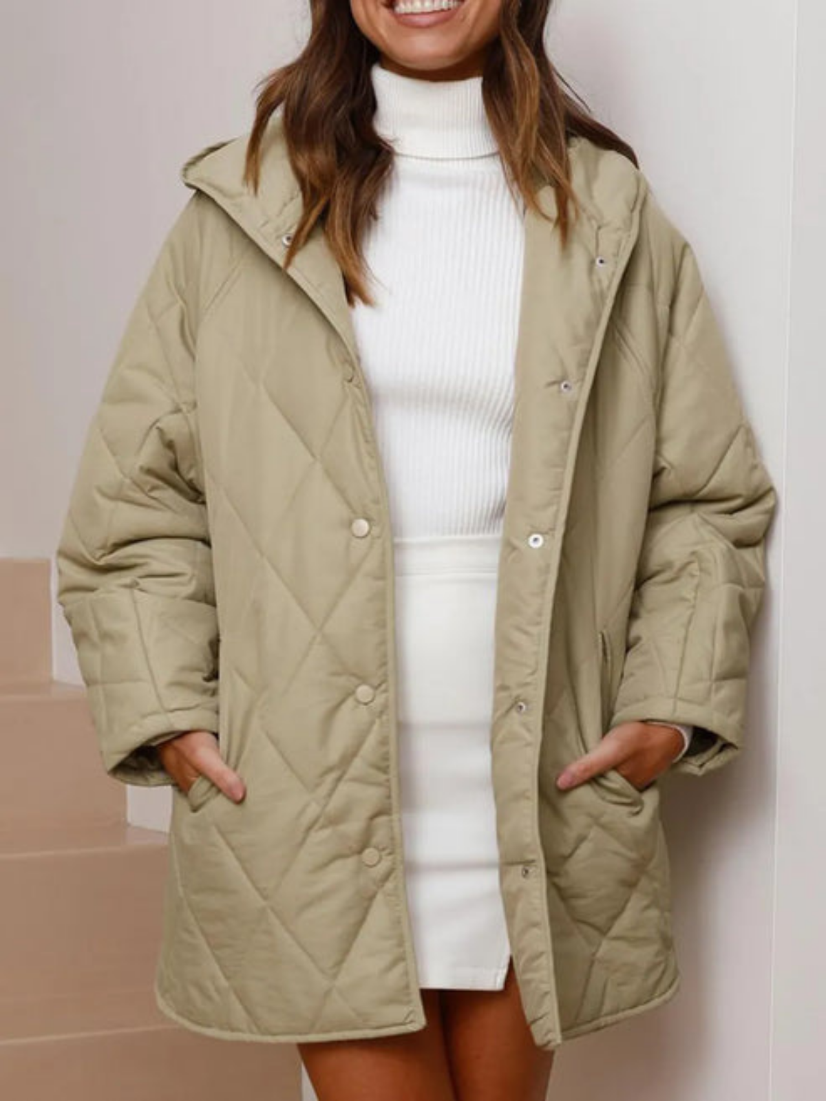 Relaxed Oversized Quilted Coat