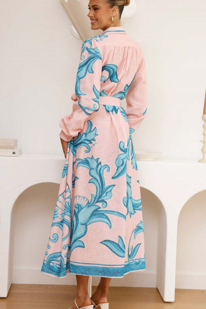 Summer Belted Midi Dress