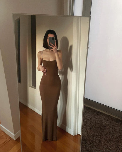 DressBetty - Adogirl Sexy Spahgetti Strap Maxi Dress
