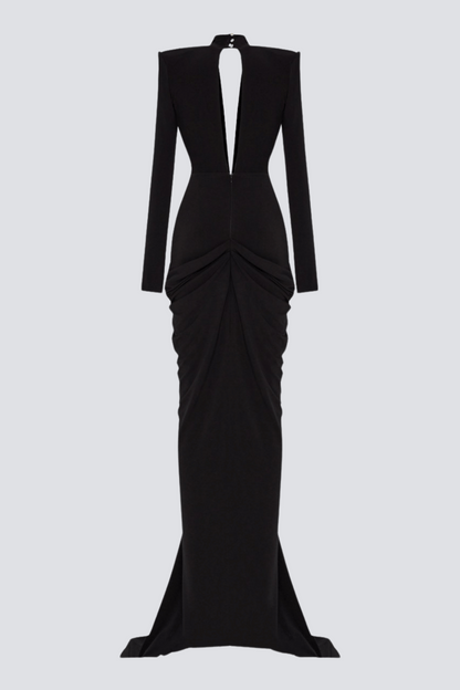 Agata V-neck Ruched Maxi Dress
