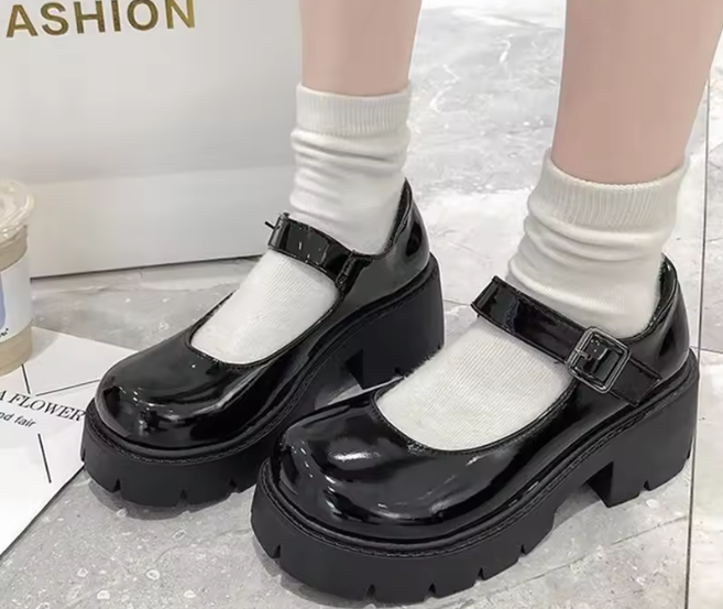 Chunky Platform Mary Jane Shoes