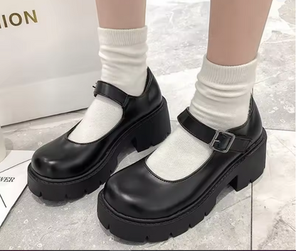 Chunky Platform Mary Jane Shoes