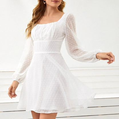 DressBetty - 2024 Winter Temperament Elegant Casual Fashion Long Sleeve High Waist Midi Dress
