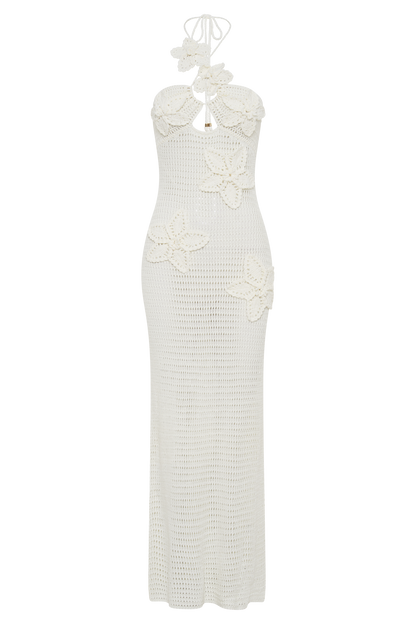 Noor - Floral Crochet Maxi Dress