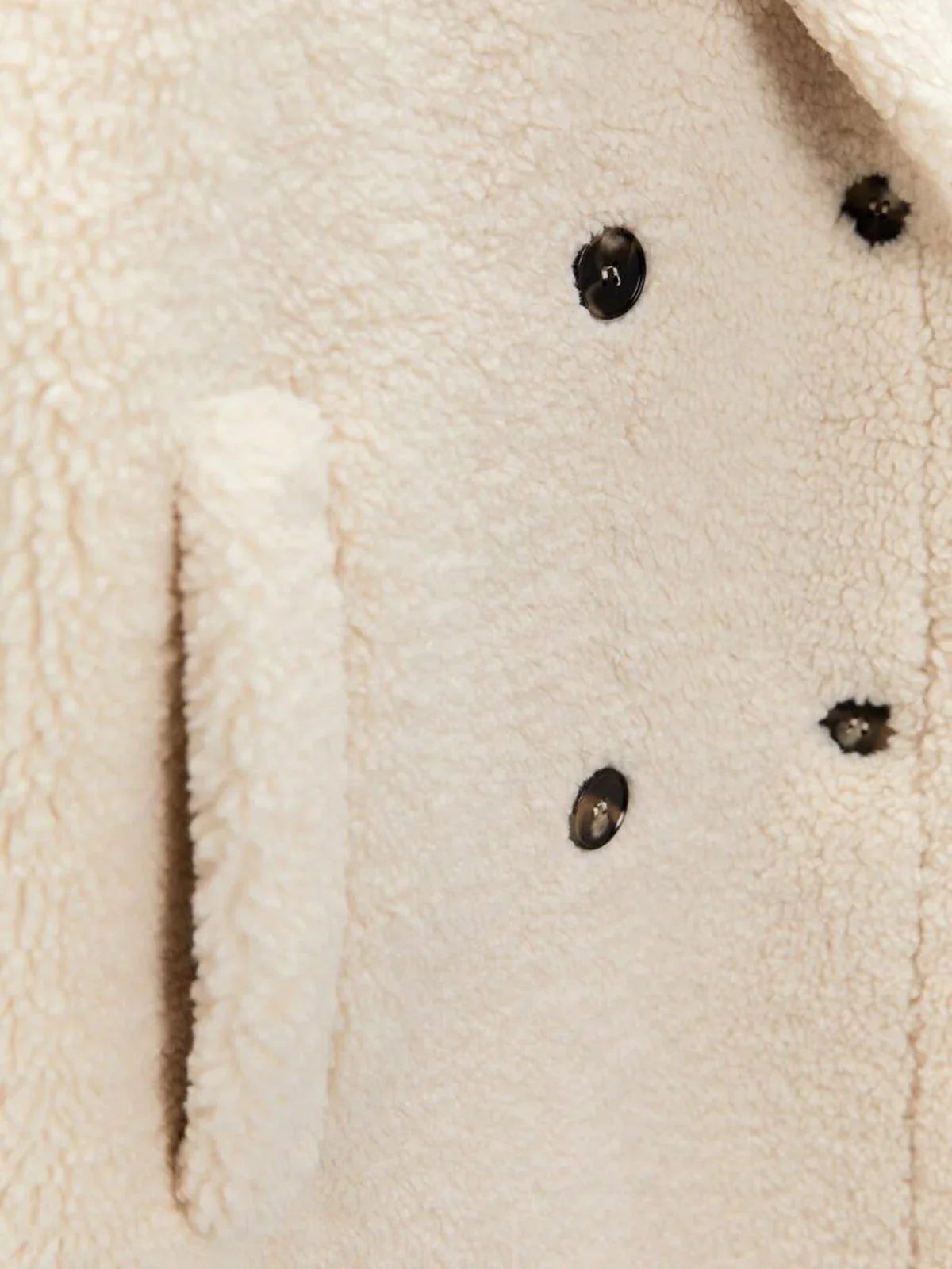 Casual Style Warm Double Pockets Fleece Coat