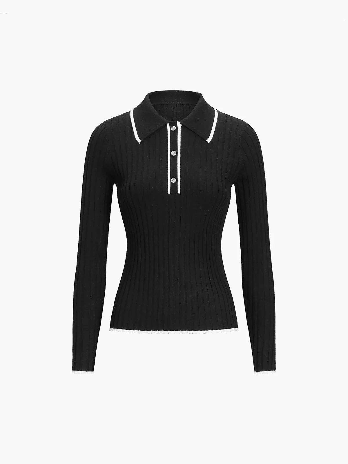 Oldmoney Aesthetics Polo Knit Top