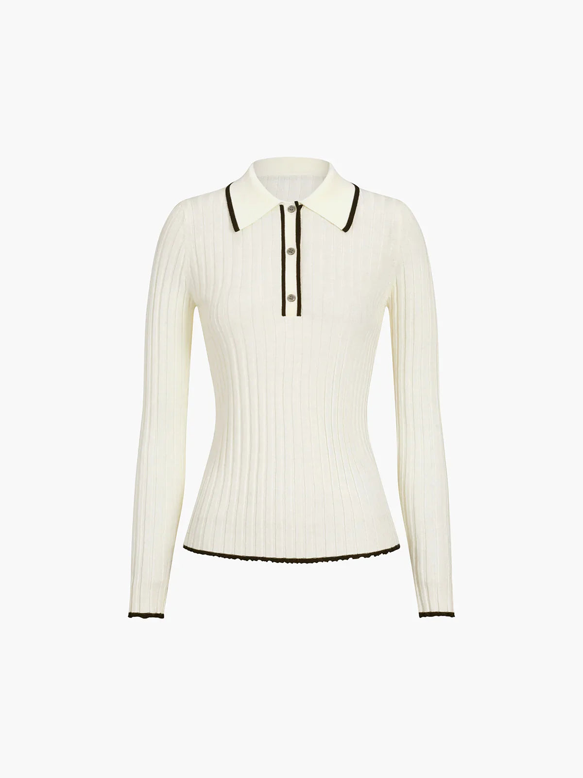 Oldmoney Aesthetics Polo Knit Top
